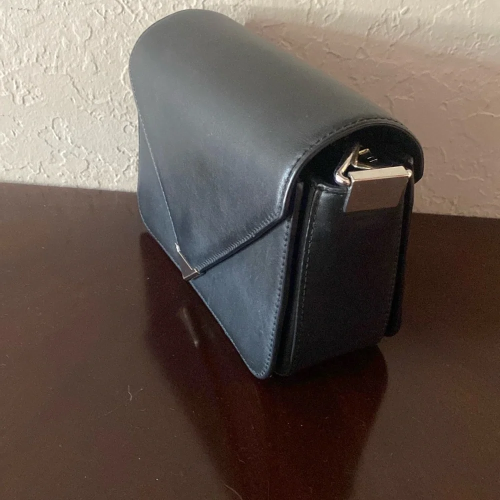 Alexander Wang Prisma Envelope Black Leather Crossbody Shoulder Bag